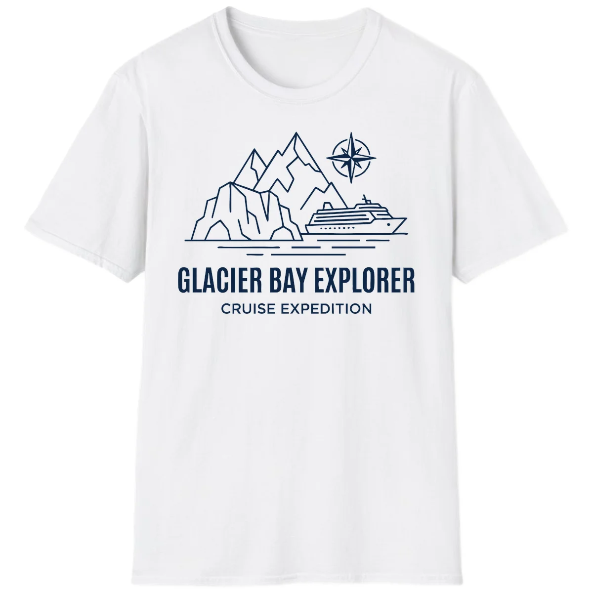 Glacier Bay Explorer Alaska Cruise T-Shirt in White