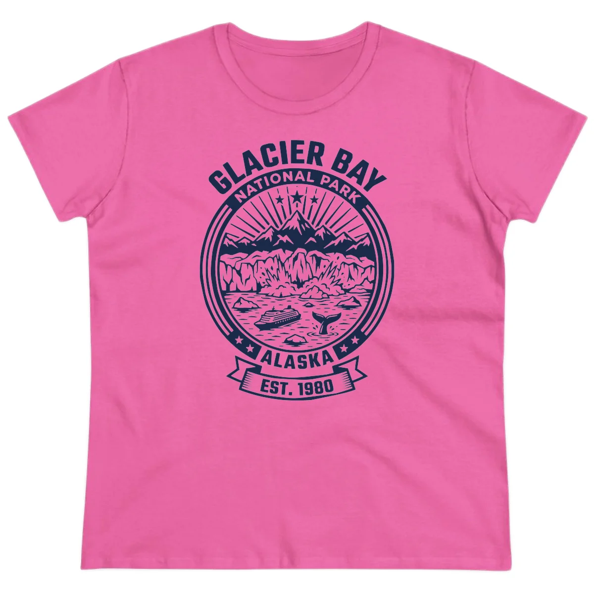 Glacier Bay National Park & Preserve Ladies Tee in Azalea