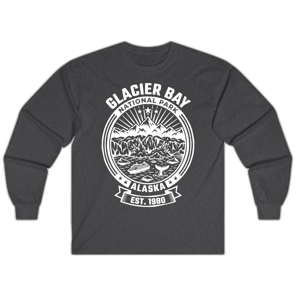 Glacier Bay National Park Alaska Long Sleeve in Dark Heather