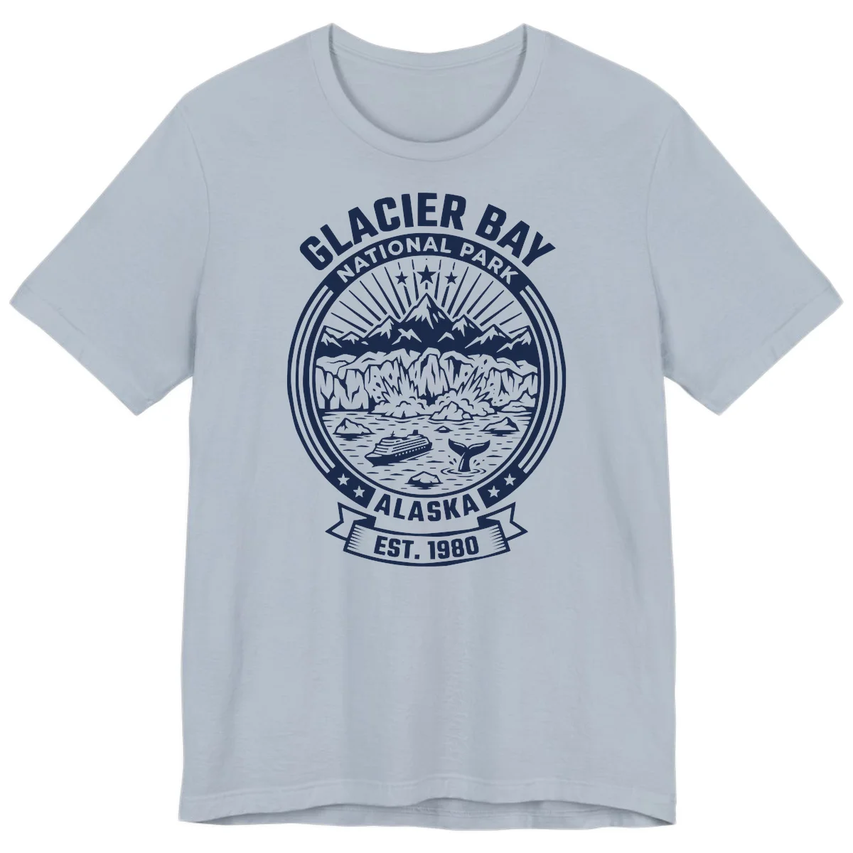 Glacier Bay Alaska National Park Premium Tee in Light Blue