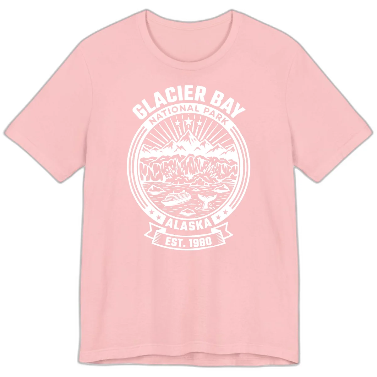 Glacier Bay Alaska National Park Premium Tee in Pink