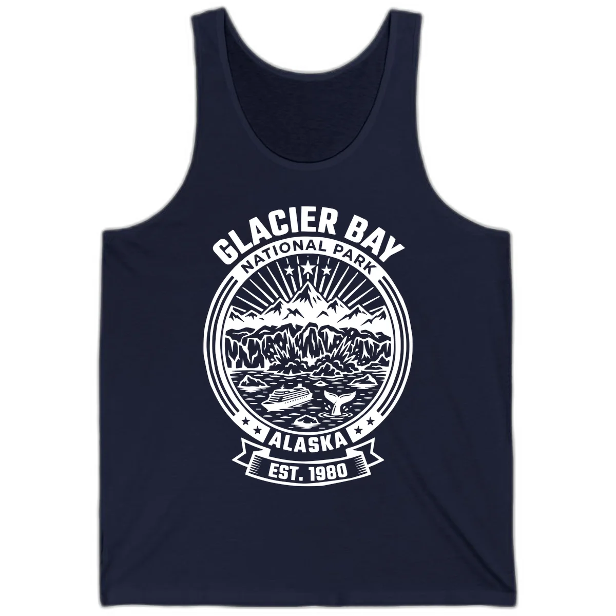 Glacier Bay National Park Alaska Tank Top in Navy