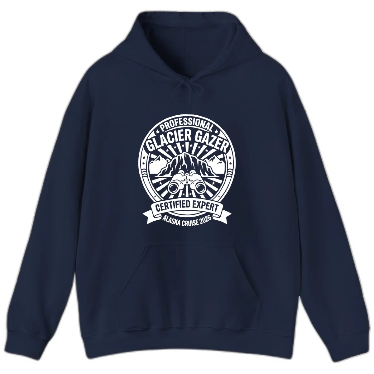 Professional Glacier Gazer Certified Expert Badge Hoodie in Navy