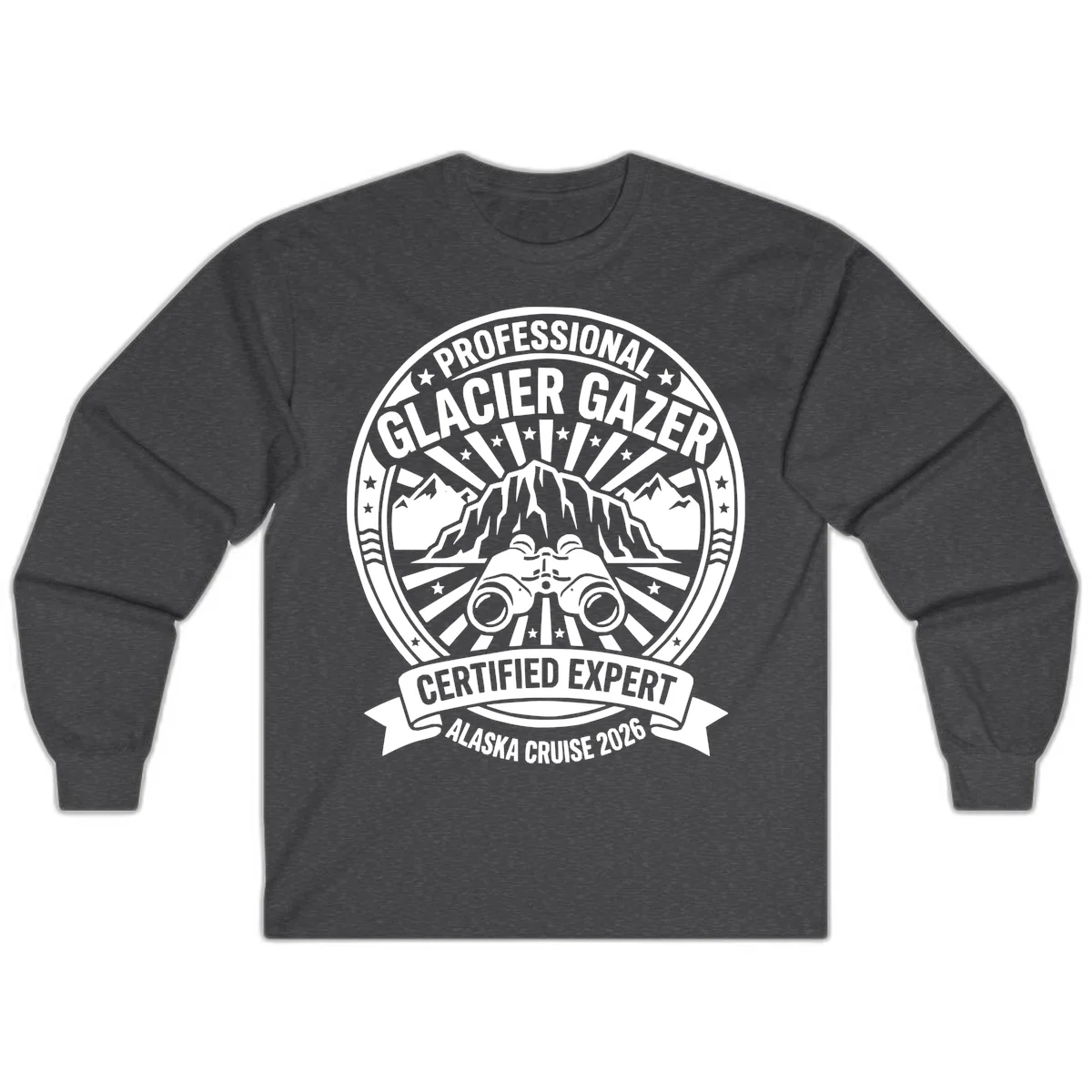 Professional Glacier Gazer Certified Expert Badge Long Sleeve in Dark Heather