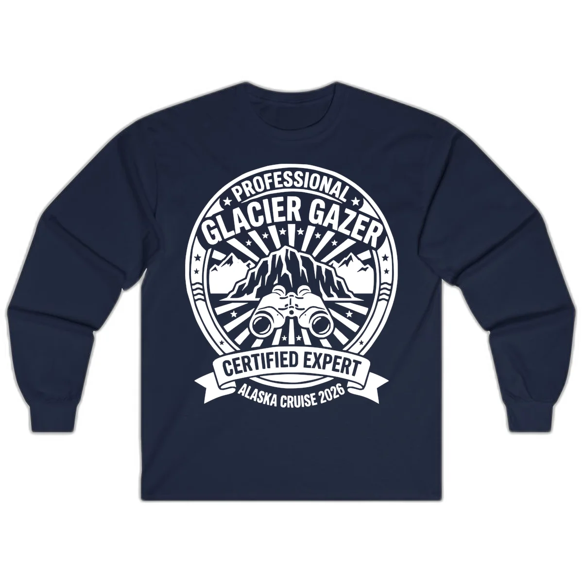 Professional Glacier Gazer Certified Expert Badge Long Sleeve in Navy