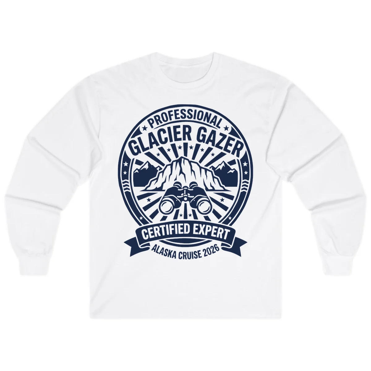 Professional Glacier Gazer Certified Expert Badge Long Sleeve in White