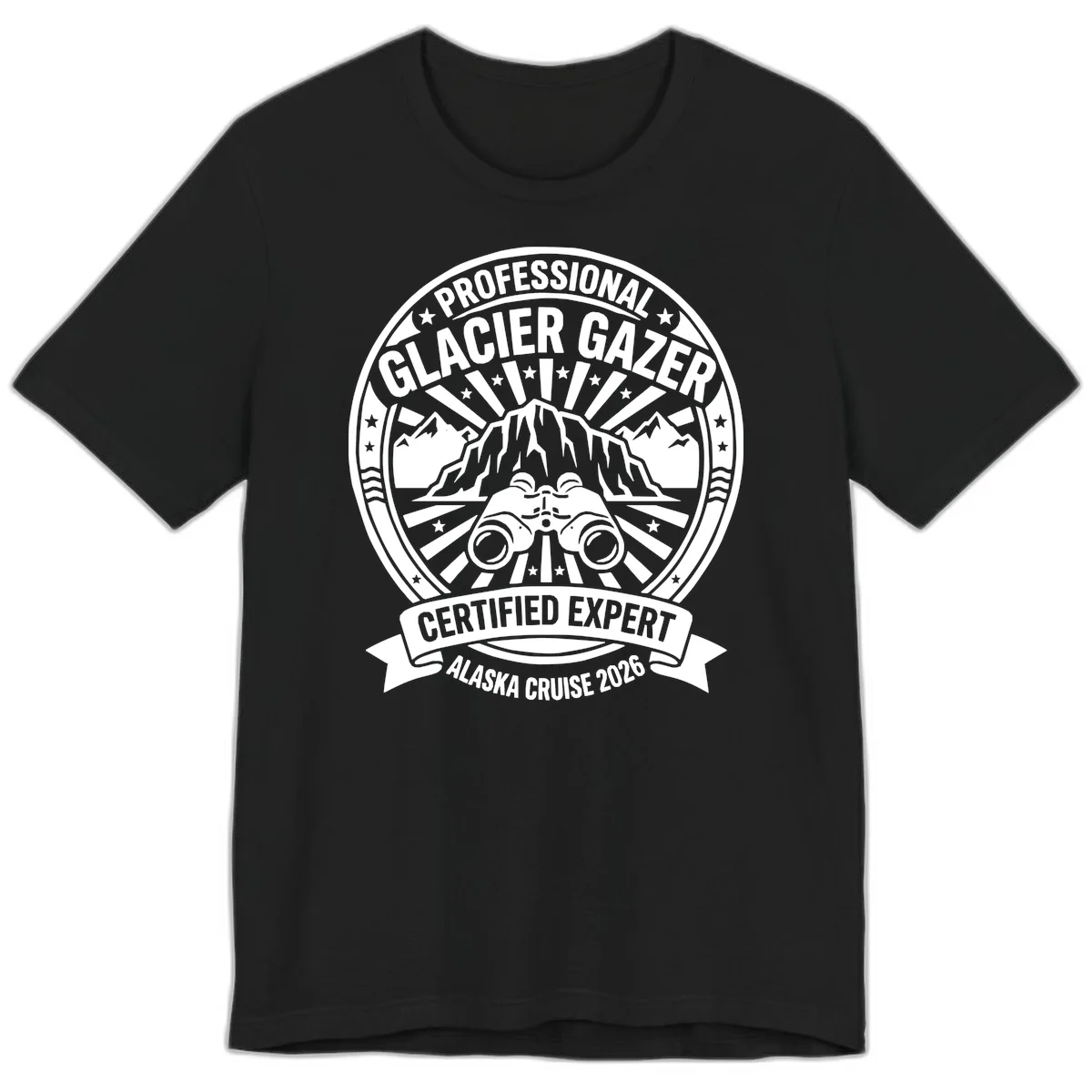 Professional Glacier Gazer Certified Expert Badge Premium T-Shirt in Black