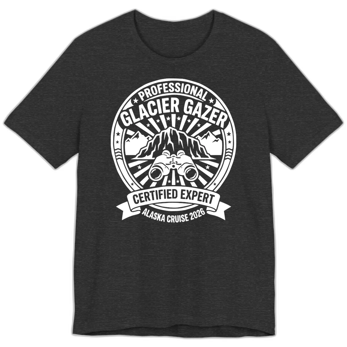 Professional Glacier Gazer Certified Expert Badge Premium T-Shirt in Dark Grey Heather