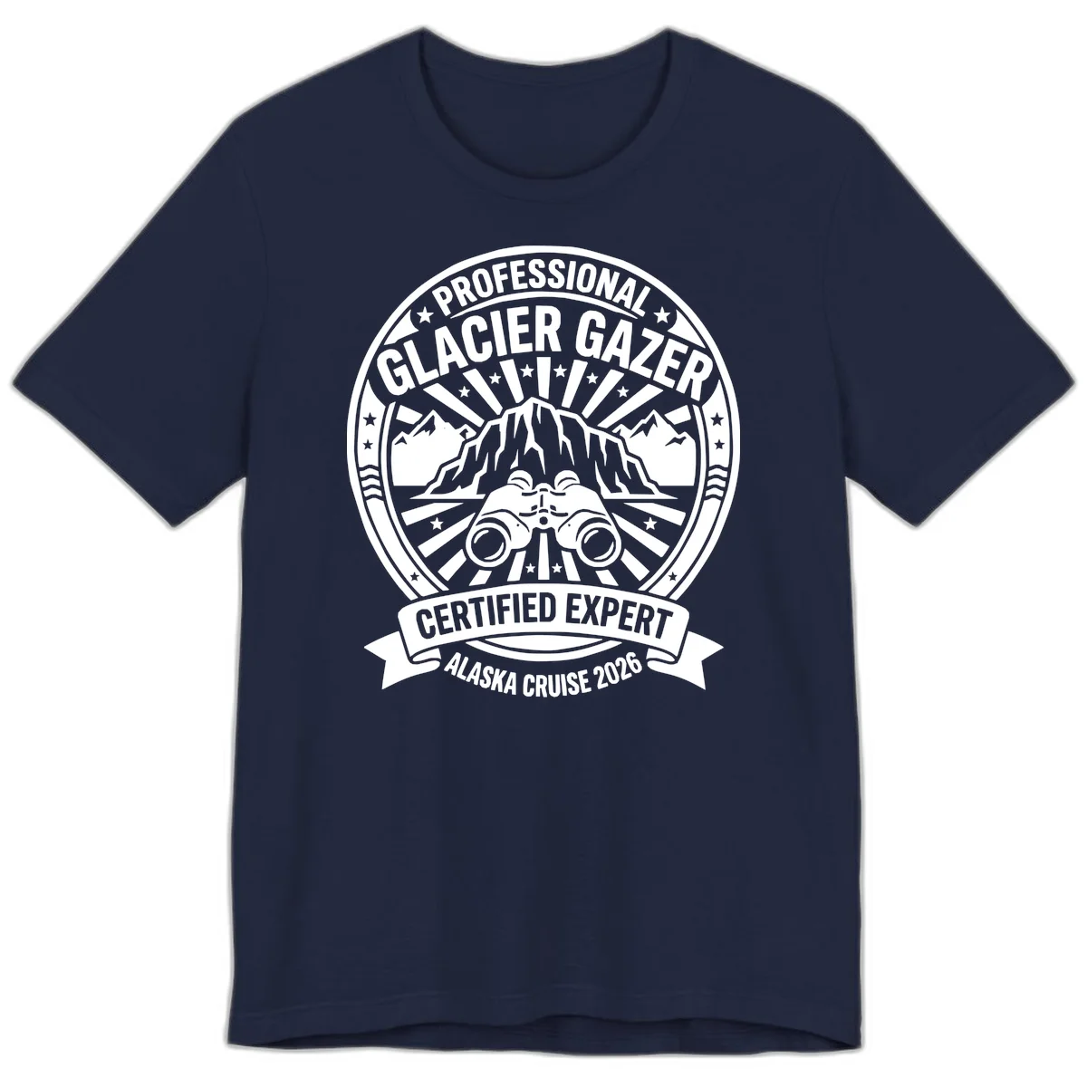 Professional Glacier Gazer Certified Expert Badge Premium T-Shirt in Navy