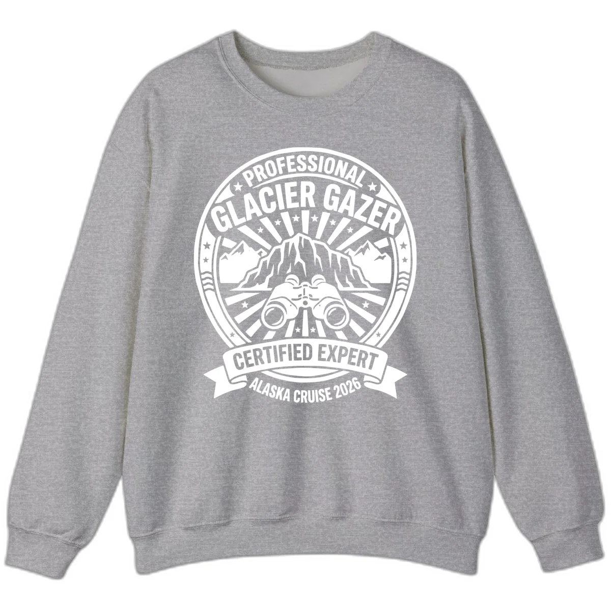 Professional Glacier Gazer Certified Expert Badge Sweatshirt in Sport Grey