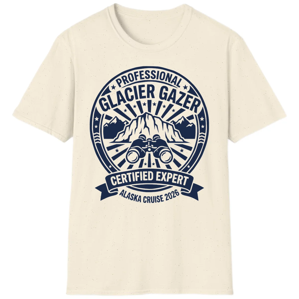 Professional Glacier Gazer Certified Expert Badge T-Shirt in Natural