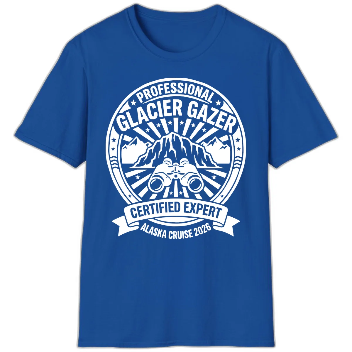 Professional Glacier Gazer Certified Expert Badge T-Shirt in Royal