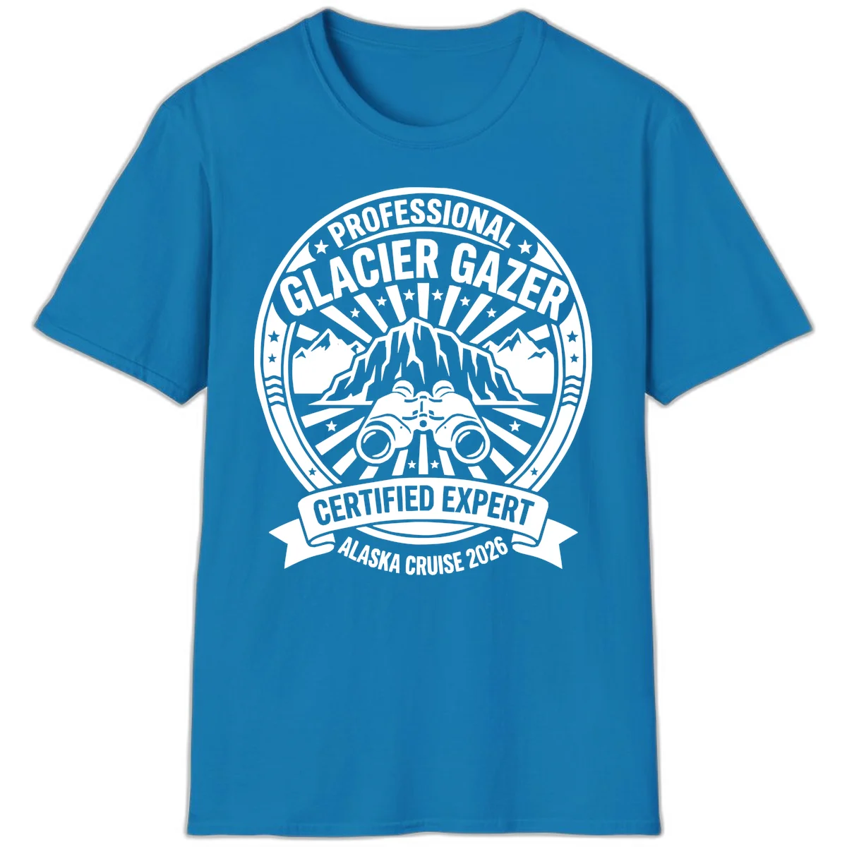Professional Glacier Gazer Certified Expert Badge T-Shirt in Sapphire