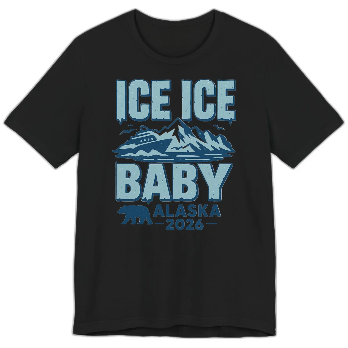 Ice Ice Baby Alaska Cruise Premium Tee in Black