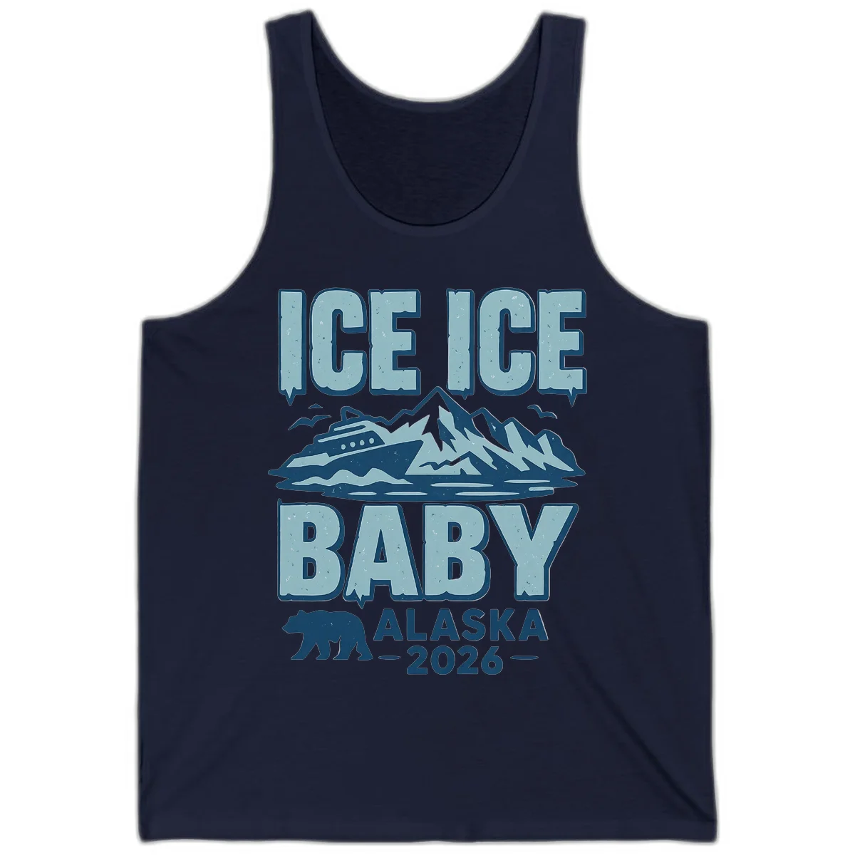 Ice Ice Baby Alaska Cruise Tank in Navy