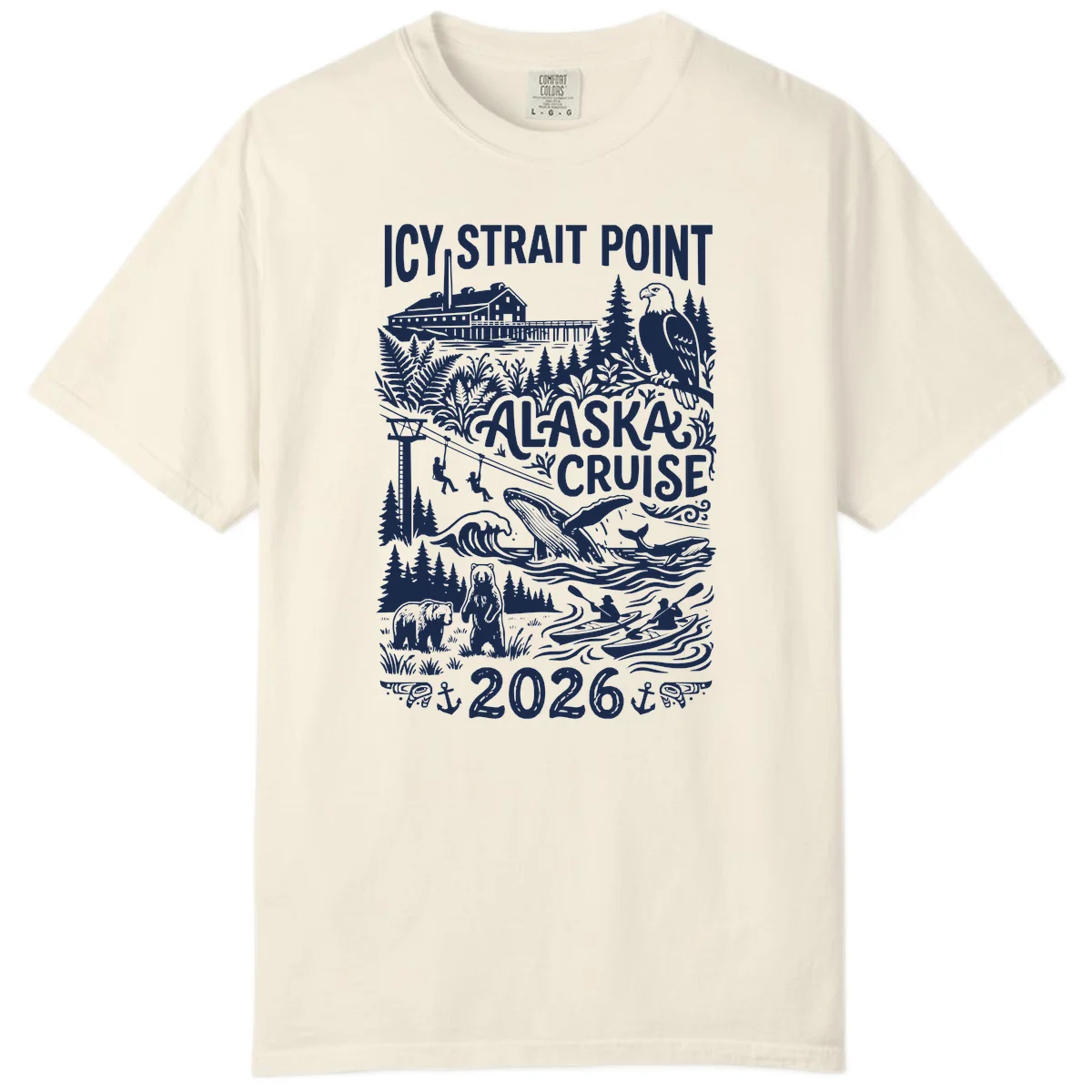 Icy Strait Point Alaska Cruise 2026 Comfort Color in Ivory