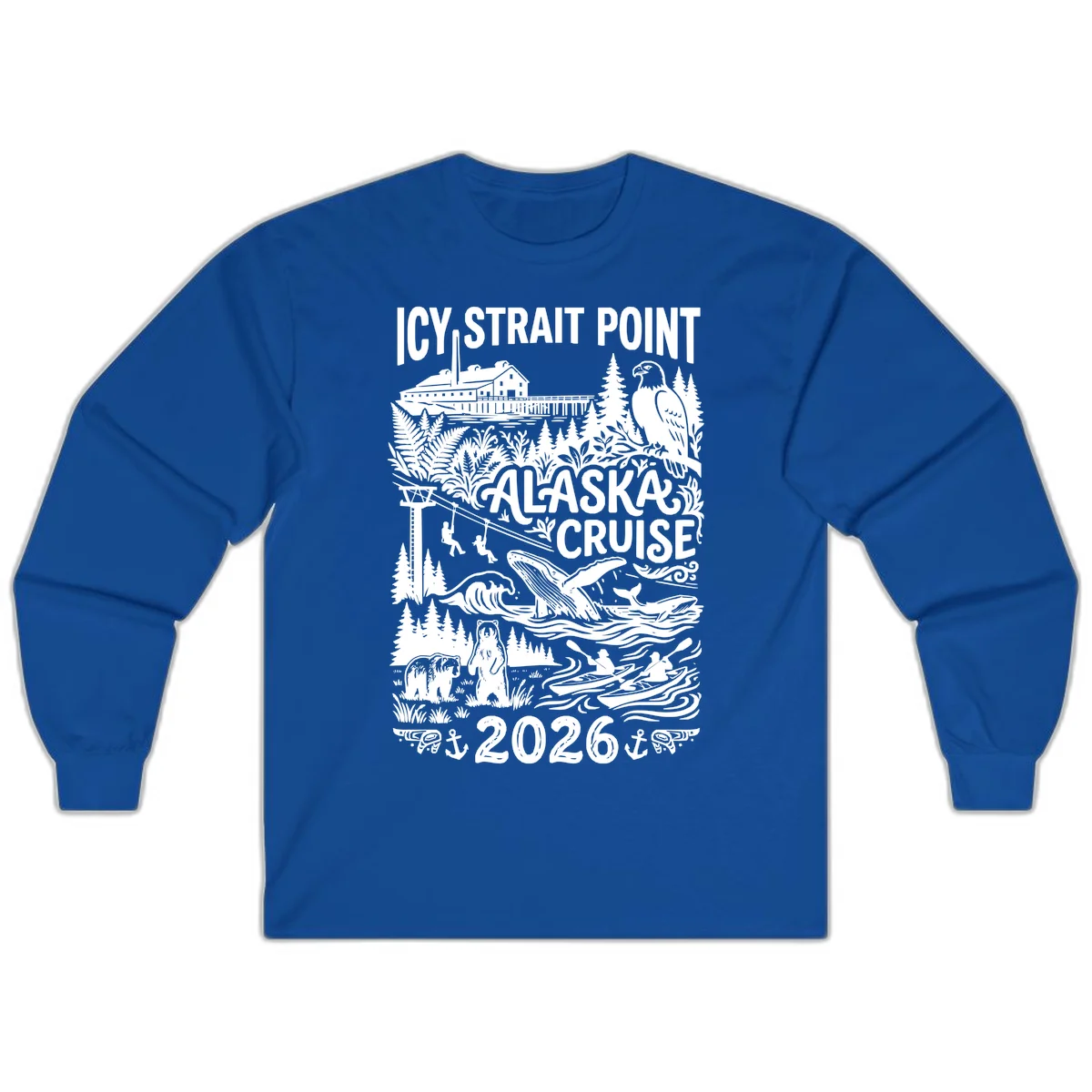 Icy Strait Point Alaska Cruise 2026 Long Sleeve in Royal