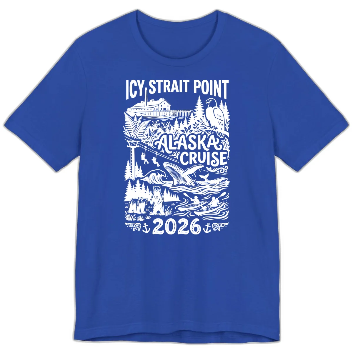 Icy Strait Point Alaska Cruise 2026 Premium Tee in True Royal