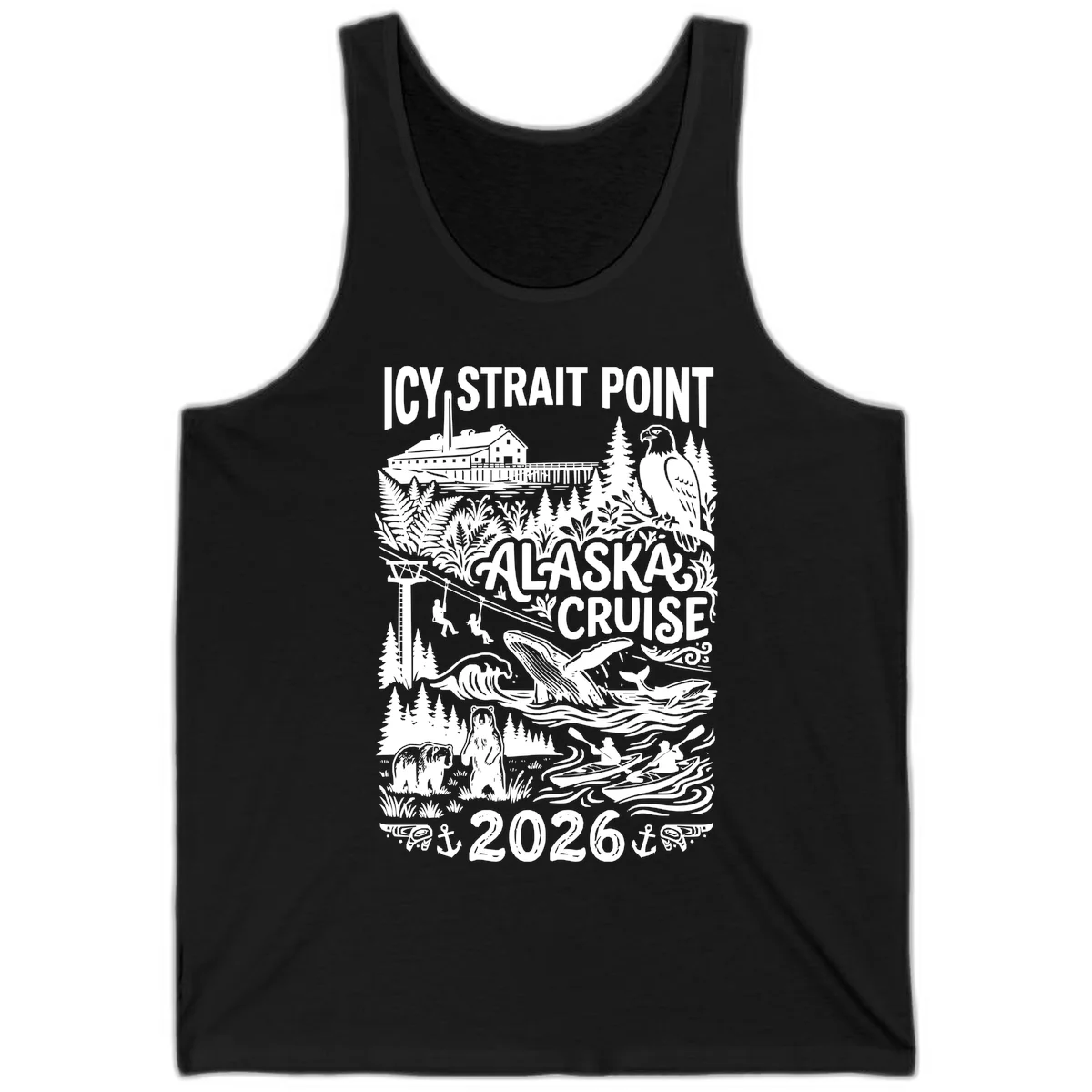 Icy Strait Point Alaska Cruise 2026 Tank in Black