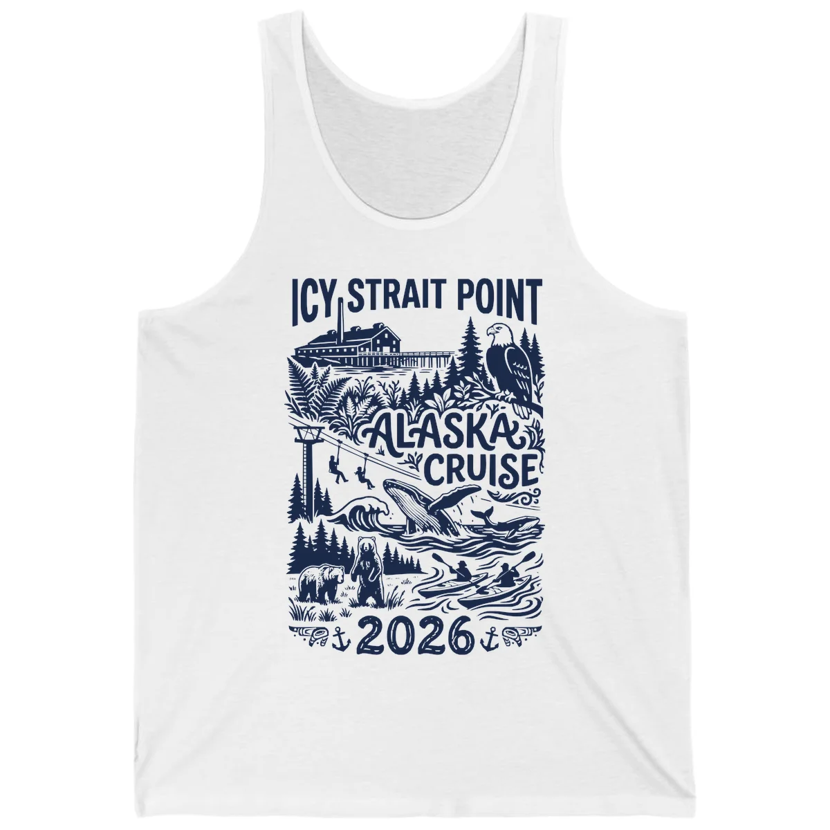Icy Strait Point Alaska Cruise 2026 Tank in White