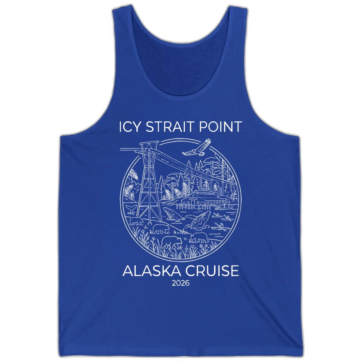 Icy Strait Point Wildlife Panorama Tank in True Royal
