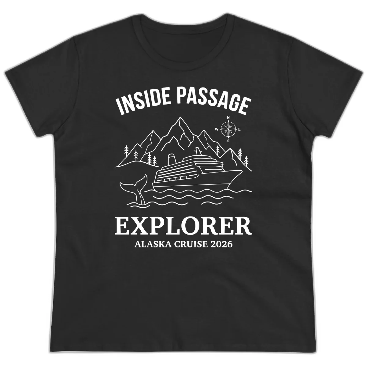 Inside Passage Explorer Alaska Cruise 2026 Ladies Tee in Black