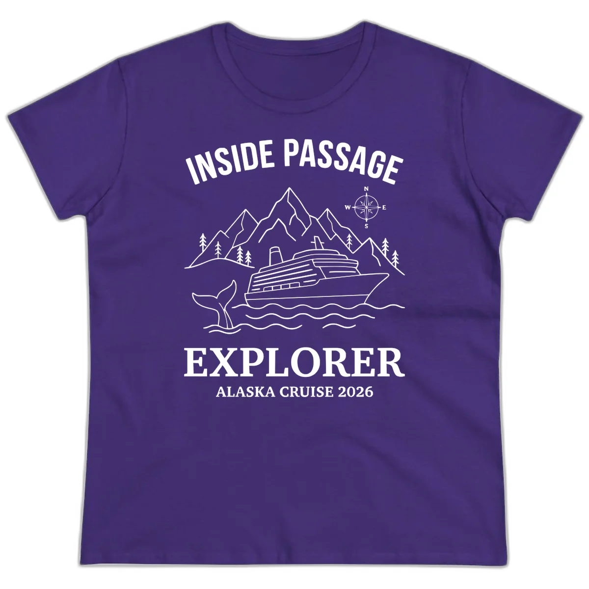 Inside Passage Explorer Alaska Cruise 2026 Ladies Tee in Purple