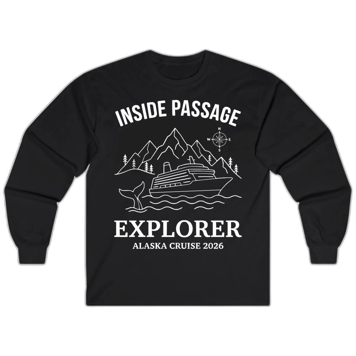 Inside Passage Explorer Alaska Cruise 2026 Long Sleeve in Black
