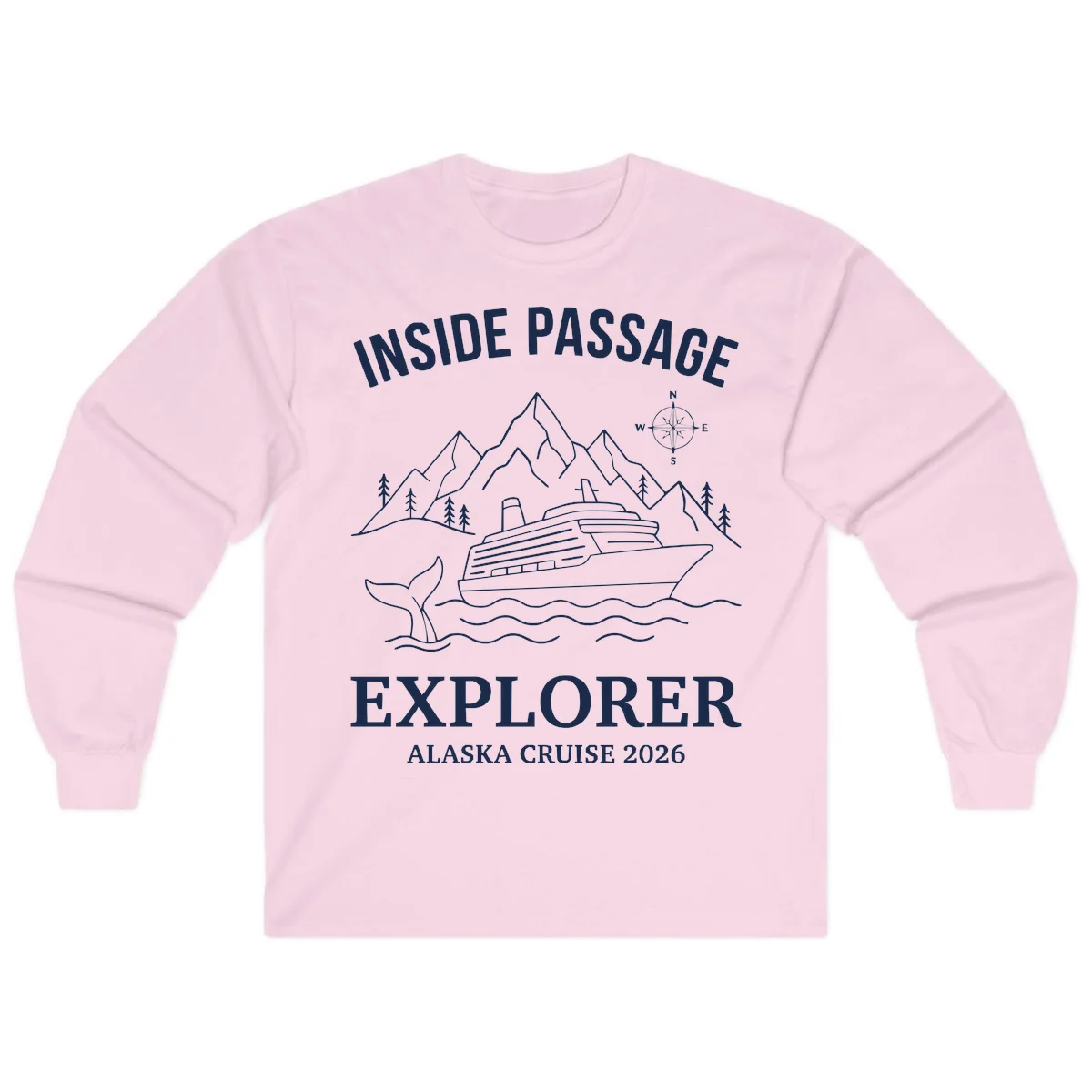 Inside Passage Explorer Alaska Cruise 2026 Long Sleeve in Light Pink