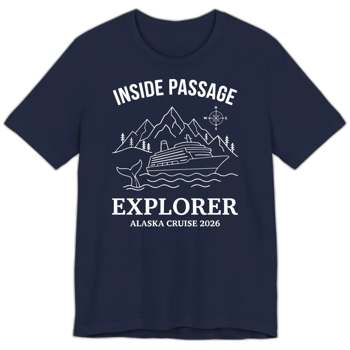 Inside Passage Explorer Alaska Cruise 2026 Premium Tee in Navy