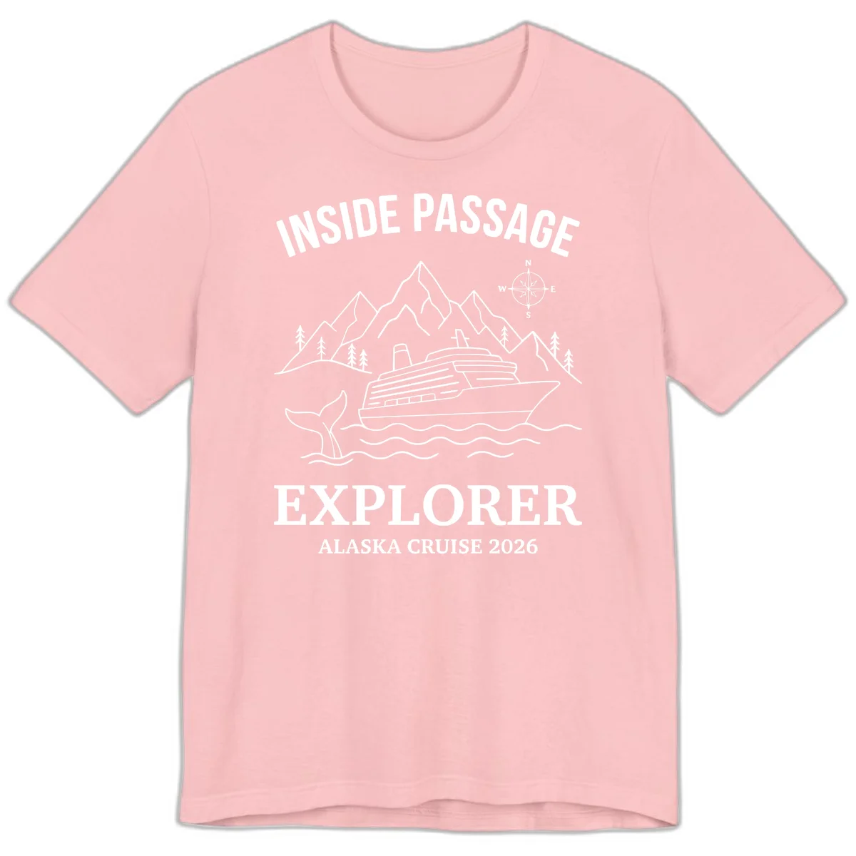 Inside Passage Explorer Alaska Cruise 2026 Premium Tee in Pink