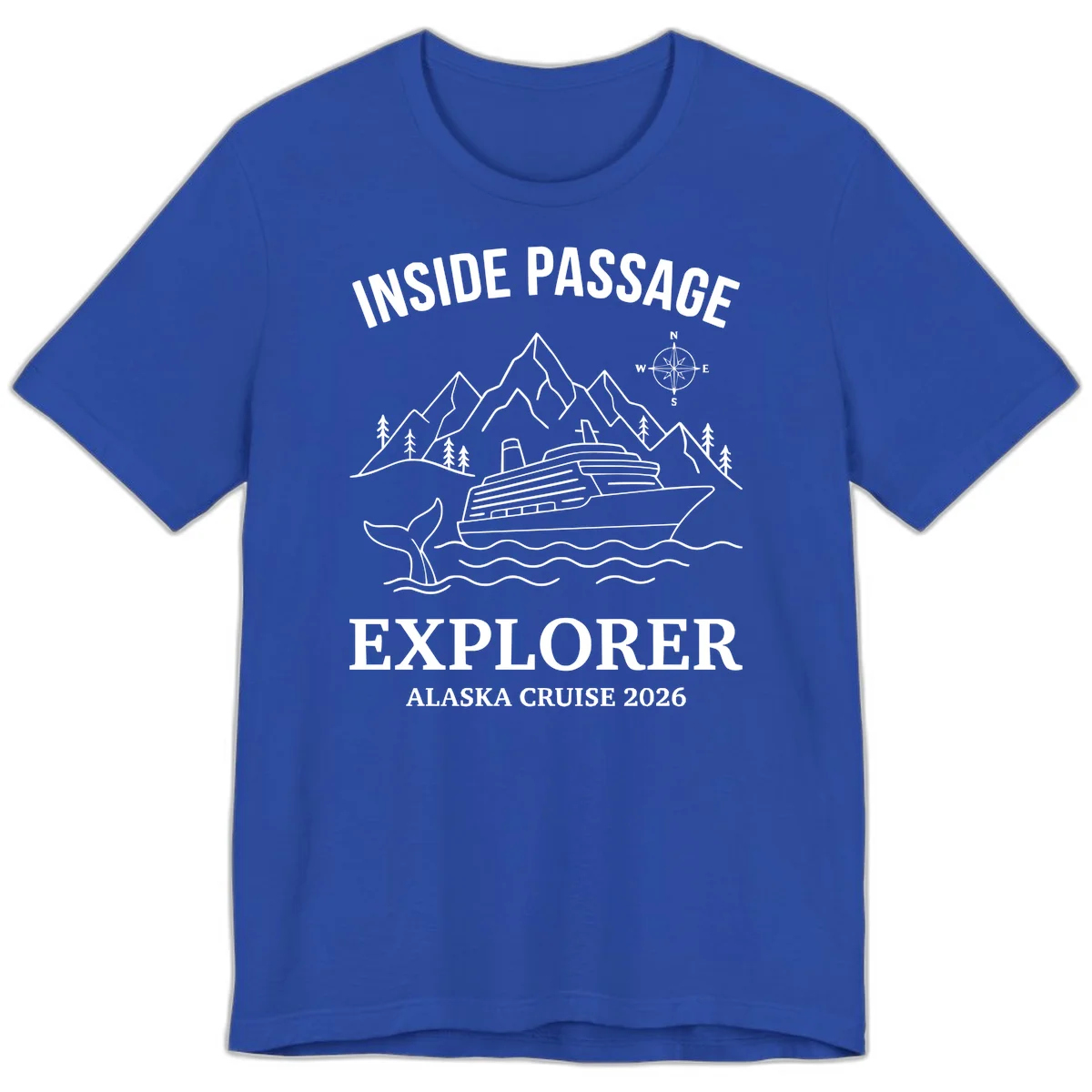Inside Passage Explorer Alaska Cruise 2026 Premium Tee in True Royal