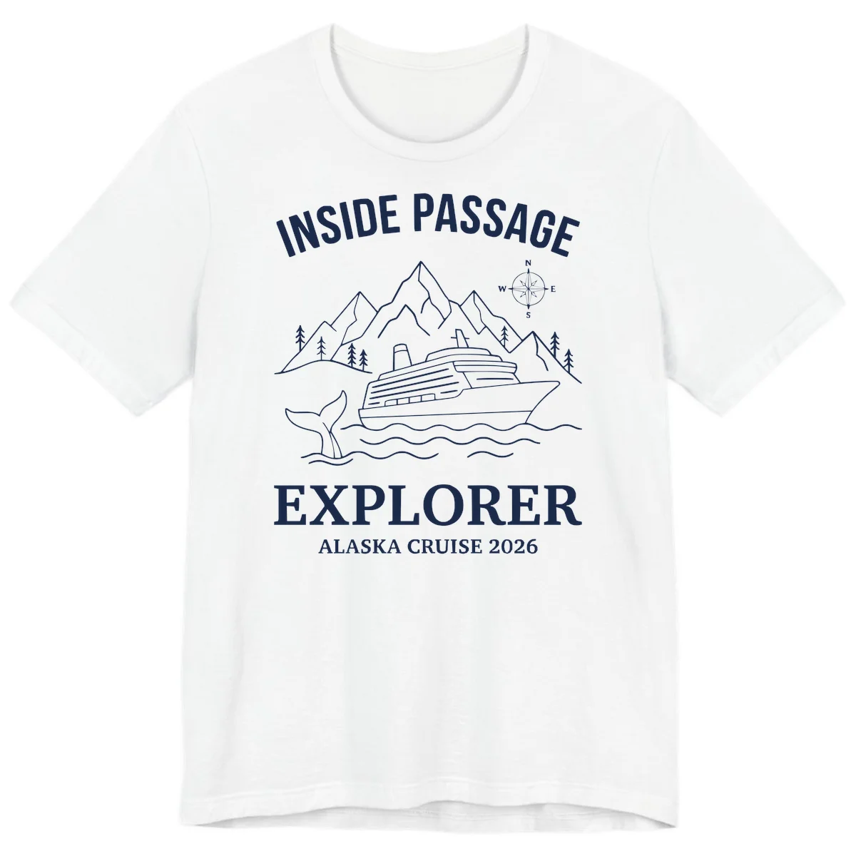 Inside Passage Explorer Alaska Cruise 2026 Premium Tee in White