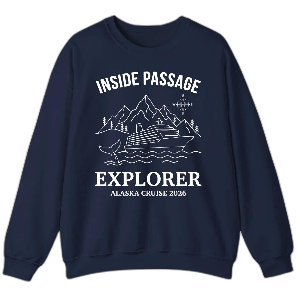 Inside Passage Explorer Alaska Cruise 2026 Sweatshirt in Navy