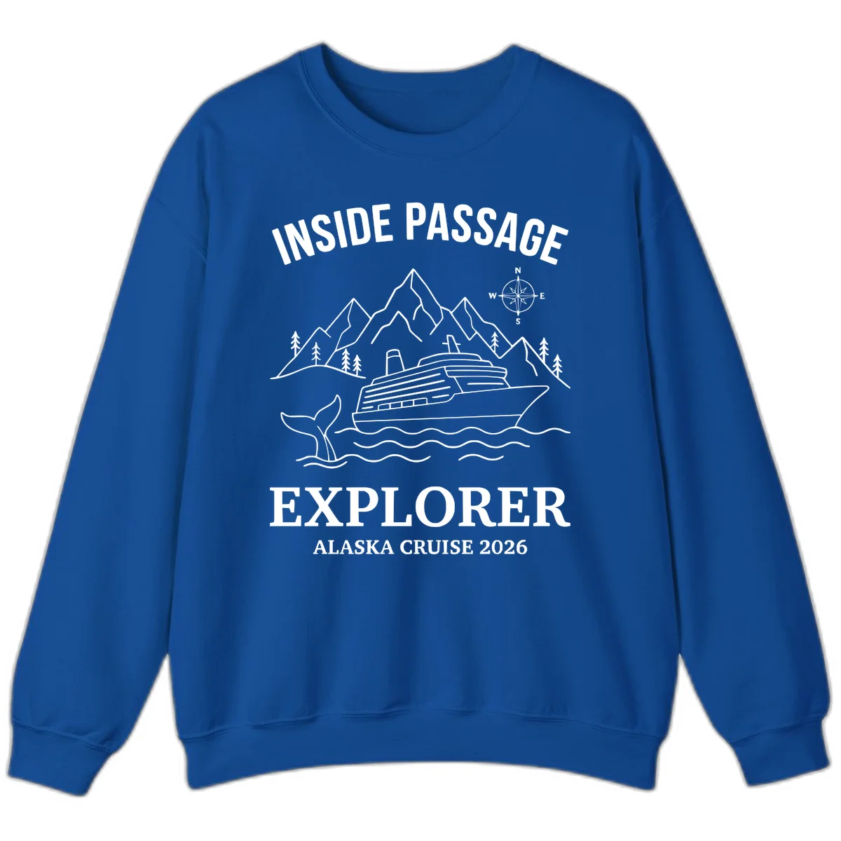 Inside Passage Explorer Alaska Cruise 2026 Sweatshirt in Royal