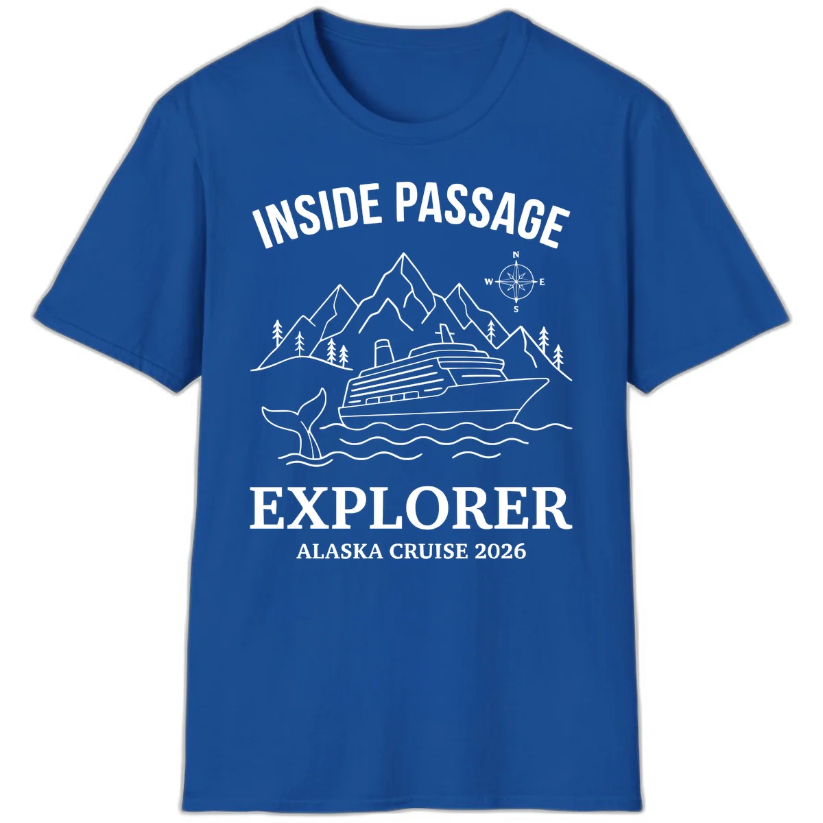 Inside Passage Explorer Alaska Cruise 2026 T-Shirt in Royal