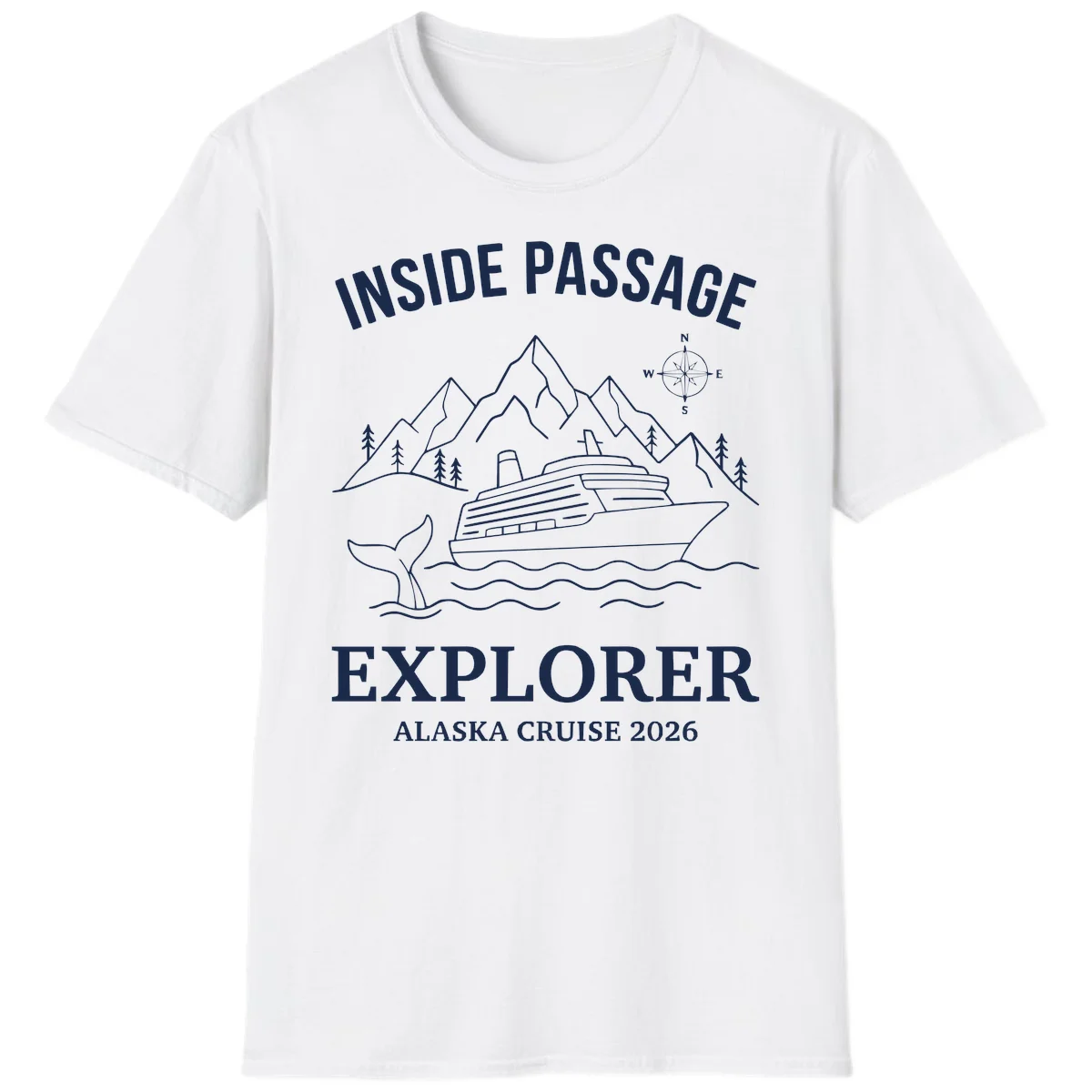 Inside Passage Explorer Alaska Cruise 2026 T-Shirt in White