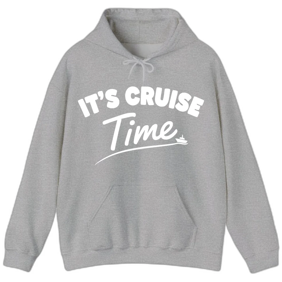It's Cruise Time Hoodie in Sport Grey
