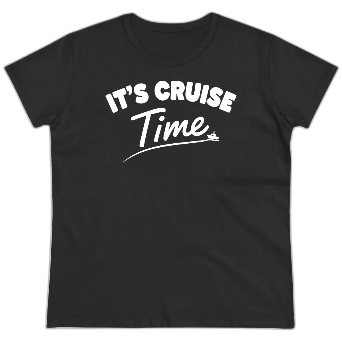 It's Cruise Time Ladies Tee in Black