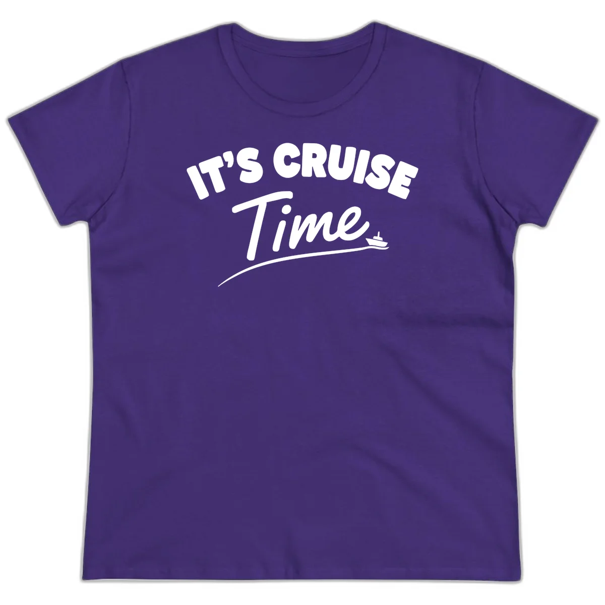 It's Cruise Time Ladies Tee in Purple