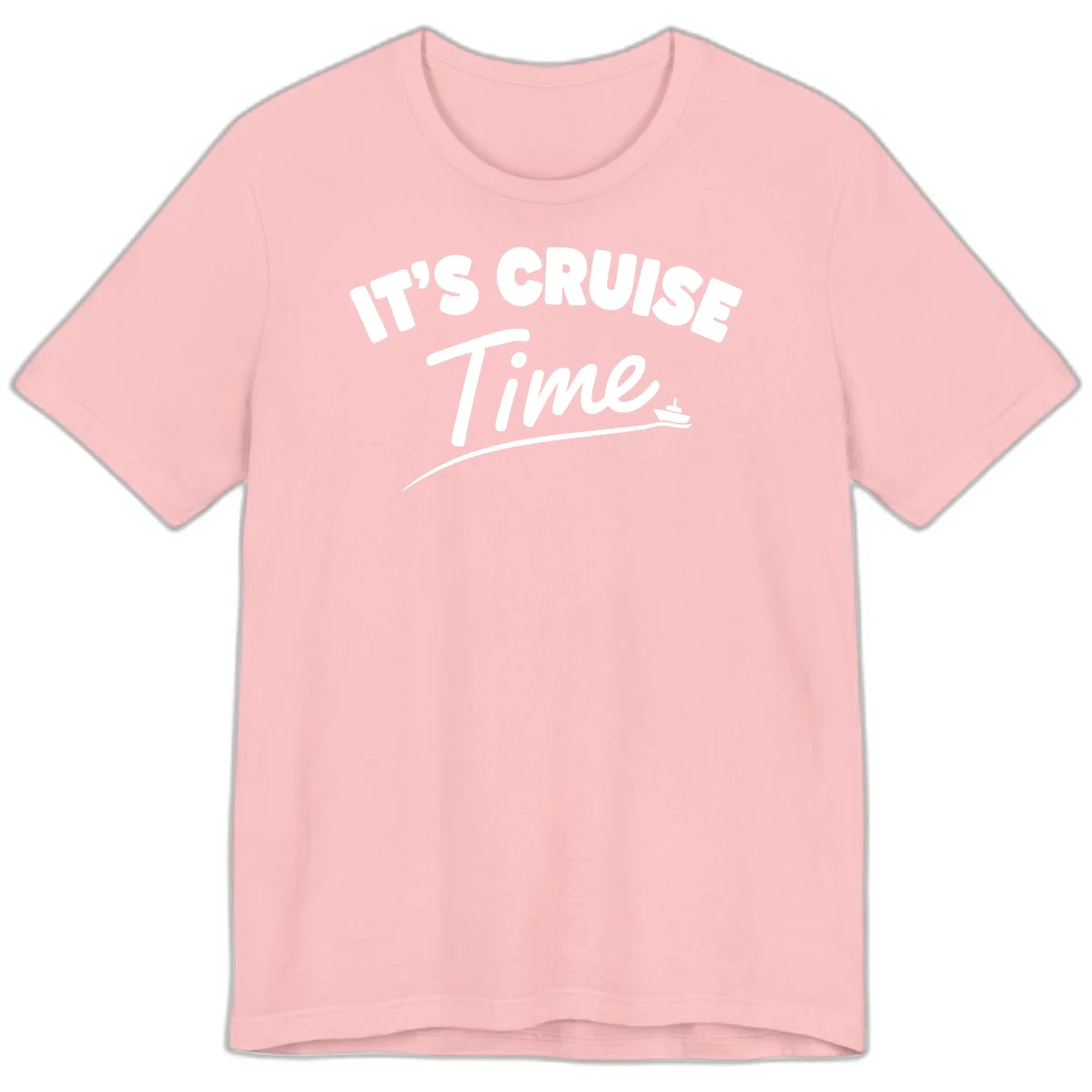 It's Cruise Time Premium T-Shirt in Pink