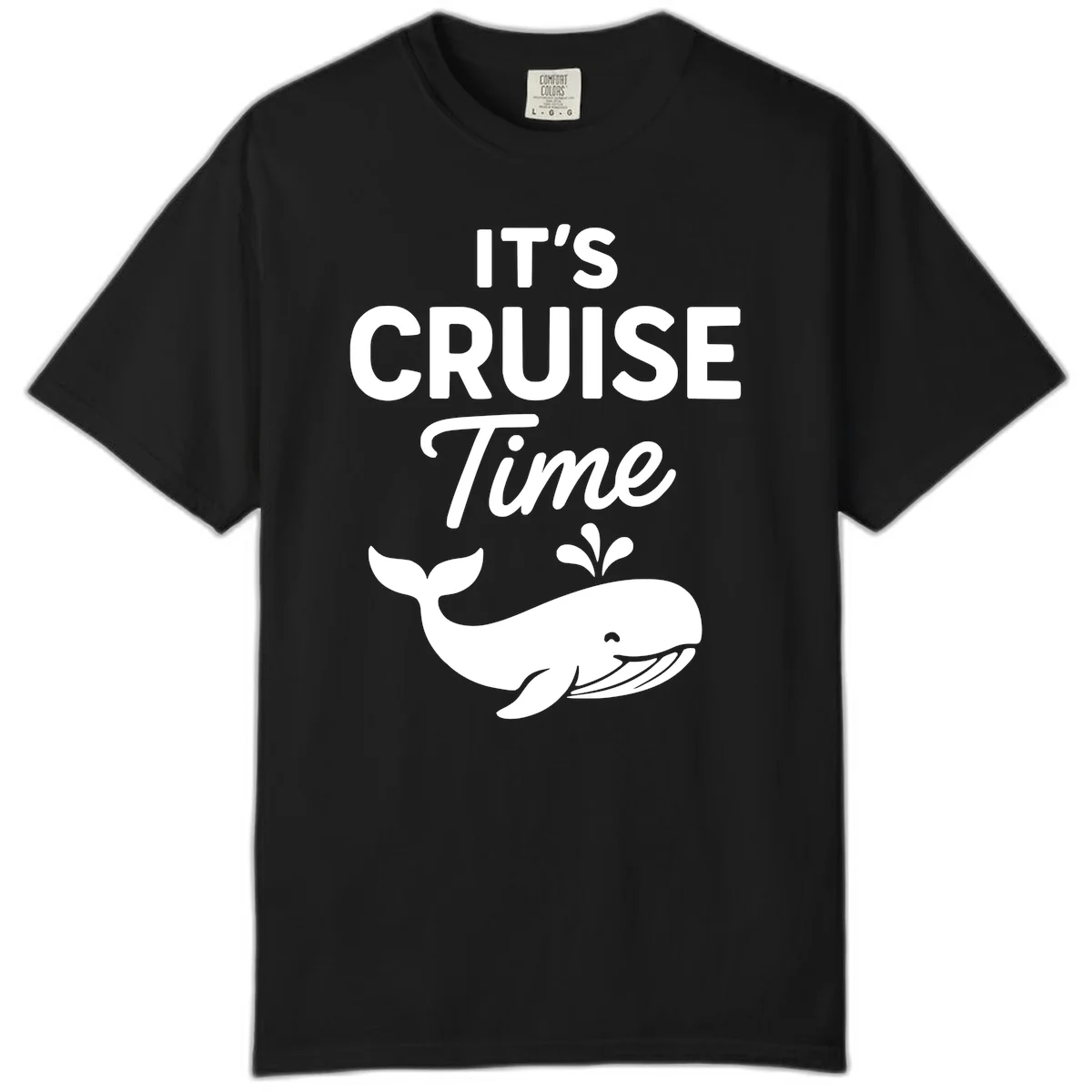 It's Cruise Time Whale Comfort Color in Black
