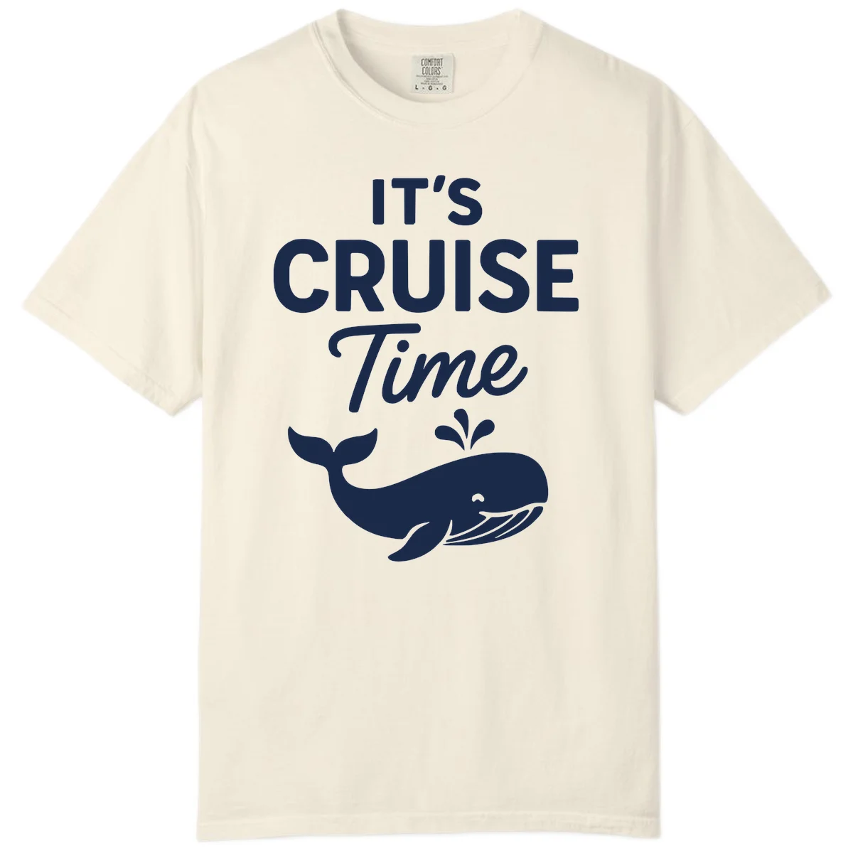 It's Cruise Time Whale Comfort Color in Ivory