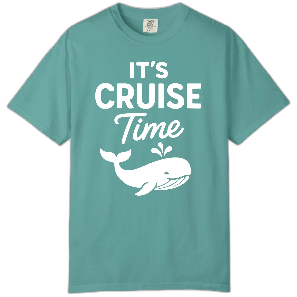 It's Cruise Time Whale Comfort Color in Seafoam