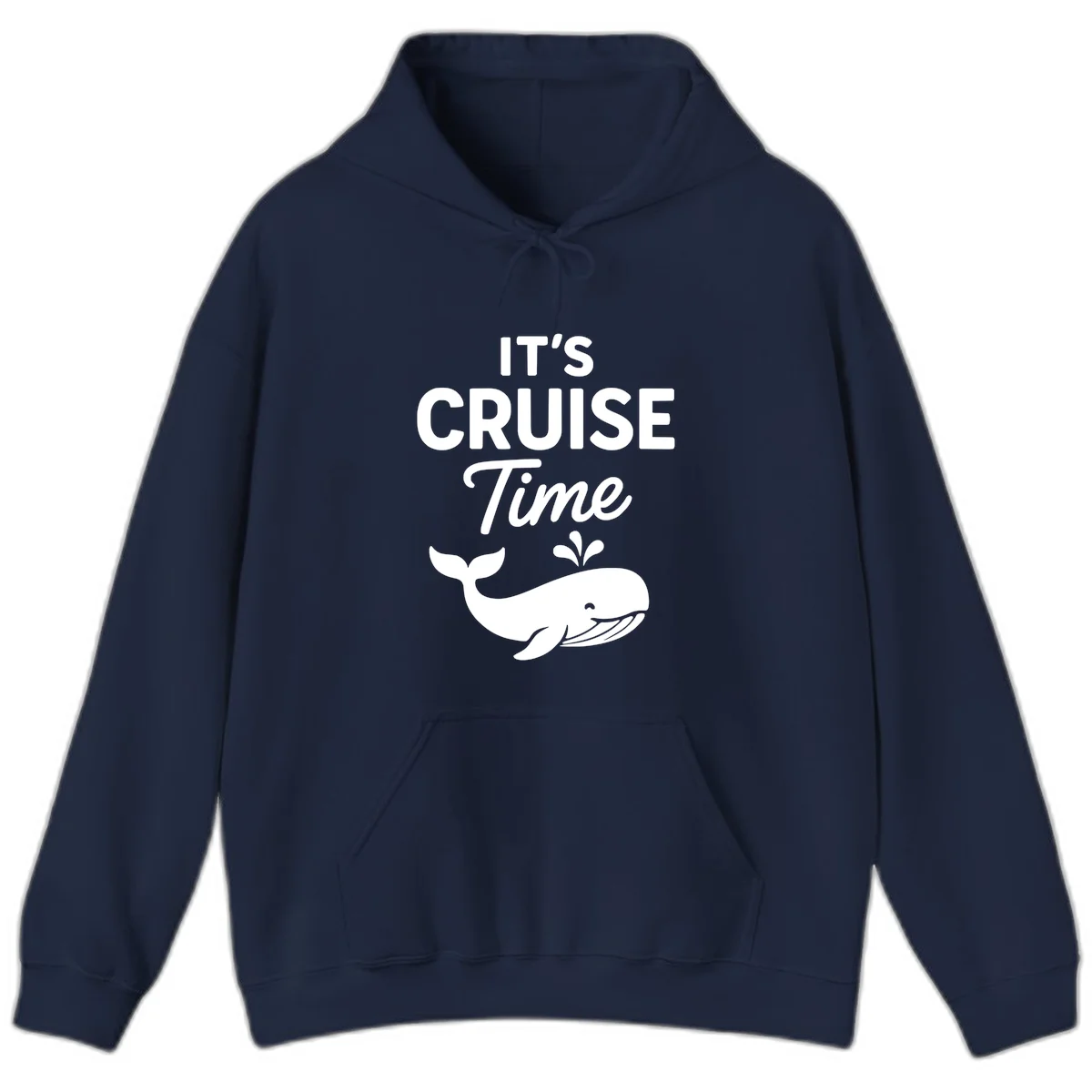It's Cruise Time Whale Hoodie in Navy