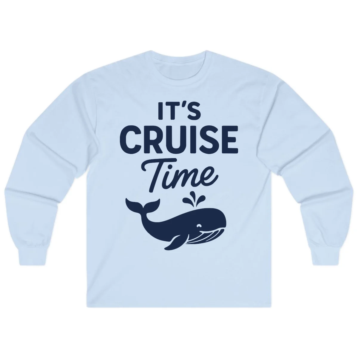 It's Cruise Time Whale Long Sleeve in Light Blue
