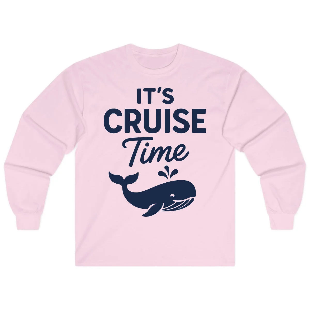It's Cruise Time Whale Long Sleeve in Light Pink