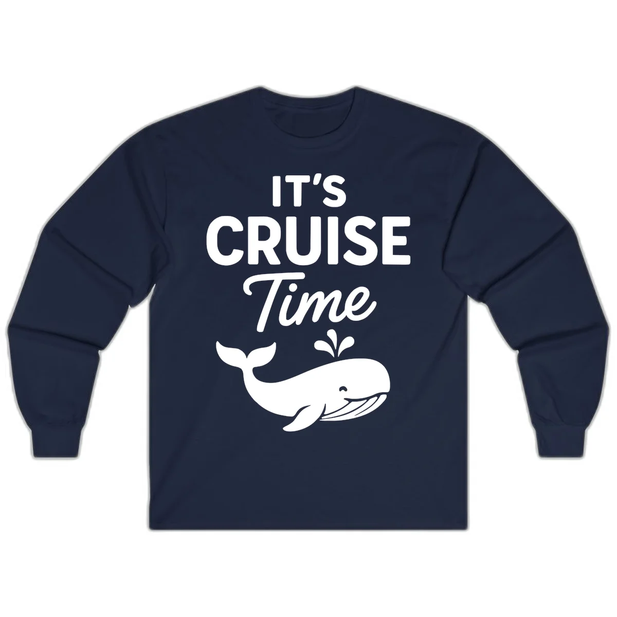 It's Cruise Time Whale Long Sleeve in Navy