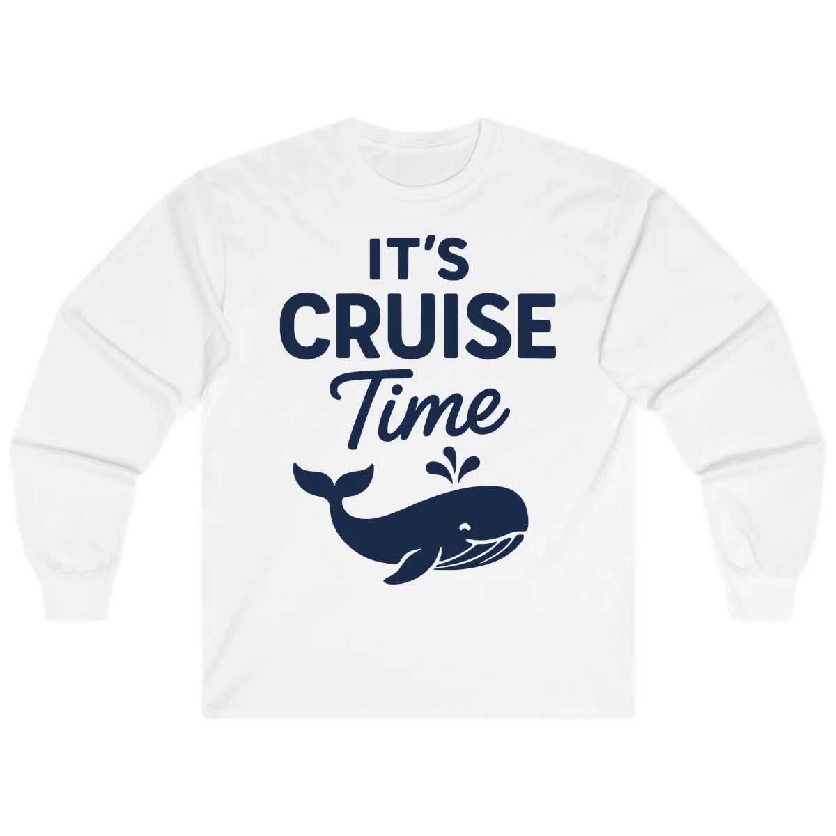 It's Cruise Time Whale Long Sleeve in White