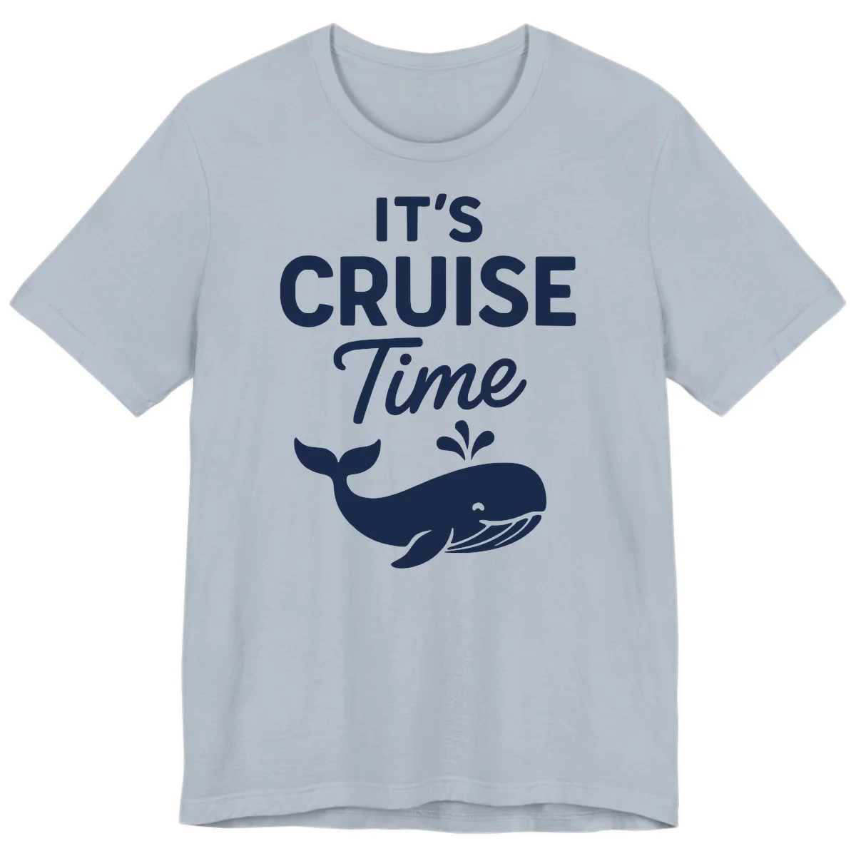 It's Cruise Time Whale Premium Tee in Light Blue